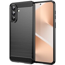Силіконовий (TPU) чохол UniCase Carbon для Samsung Galaxy A57 (A576) - Black: фото 1 з 8