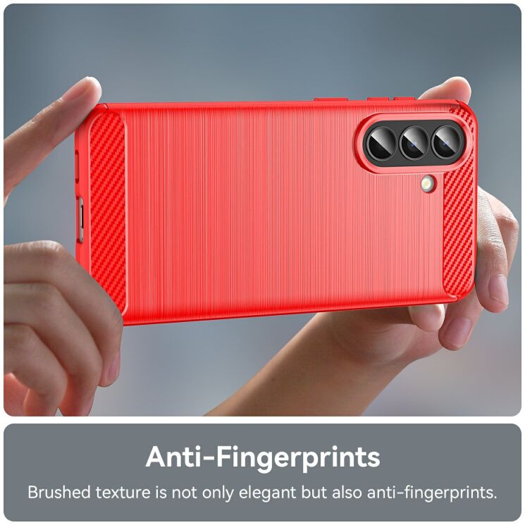 Силіконовий (TPU) чохол UniCase Carbon для Samsung Galaxy A57 (A576) - Black: фото 5 з 8