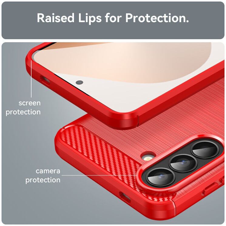 Силіконовий (TPU) чохол UniCase Carbon для Samsung Galaxy A57 (A576) - Black: фото 6 з 8