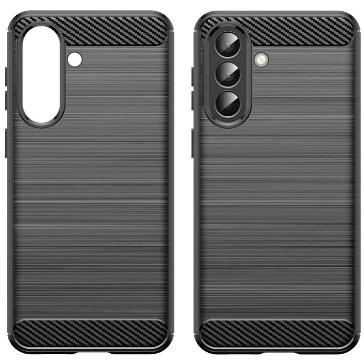 Силіконовий (TPU) чохол UniCase Carbon для Samsung Galaxy A57 (A576) - Black: фото 2 з 8