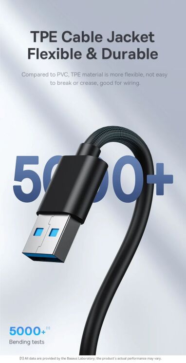USB HUB Baseus UltraJoy Series USB to 4USB (15cm) B0005280B111-00 - Black: фото 13 з 18