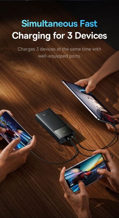 Зовнішній акумулятор Baseus Star-Lord Digital Display 22.5W (30000mAh) PPXJ080101 - Black: фото 15 з 29