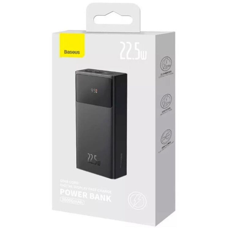 Зовнішній акумулятор Baseus Star-Lord Digital Display 22.5W (30000mAh) PPXJ080101 - Black: фото 7 з 29