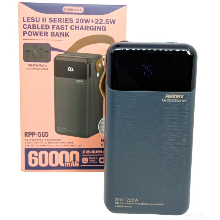 Внешний аккумулятор Remax RPP-565 20W+22.5W (60000mAh) - Gray: фото 8 из 15