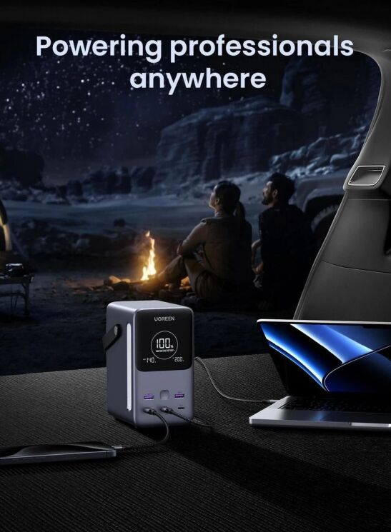 Внешний аккумулятор UGREEN PB770 QC+PD 300W (48000mAh) - Grey: фото 3 из 11