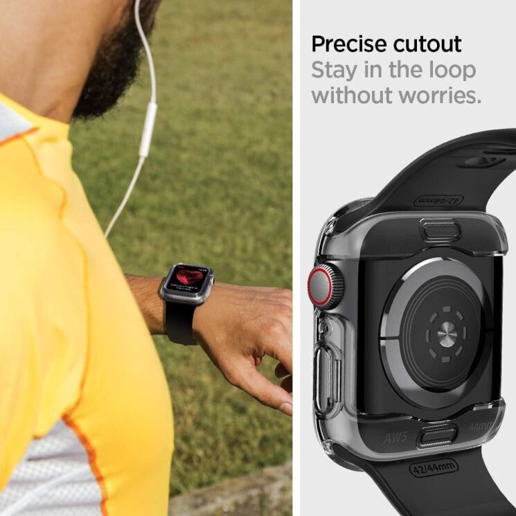 Защитный чехол Spigen (SGP) Ultra Hybrid (FW) для Apple Watch 44 mm / SE 44 mm - Clear: фото 12 из 15