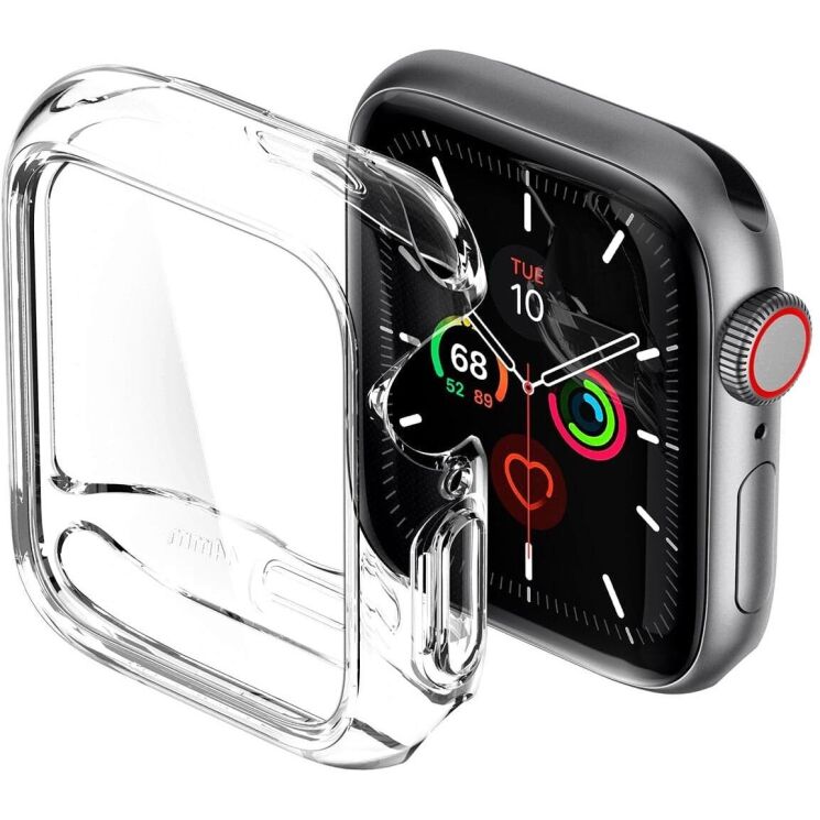 Защитный чехол Spigen (SGP) Ultra Hybrid (FW) для Apple Watch 44 mm / SE 44 mm - Clear: фото 2 из 15