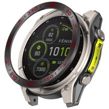 Захисна накладка Deexe Bezel Guard для Garmin Quatix 8 (51mm) - Black / Red: фото 1 з 6