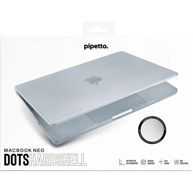 Защитная накладка Pipetto Hardshell Dots Case для Apple MacBook Neo (2026) P070-125-AN - Frosted Clear (236720C) Защитная накладка Pipetto Hardshell Dots Case для Apple MacBook Neo (2026) P070-125-AN - Frosted Clear: фото 10 из 12