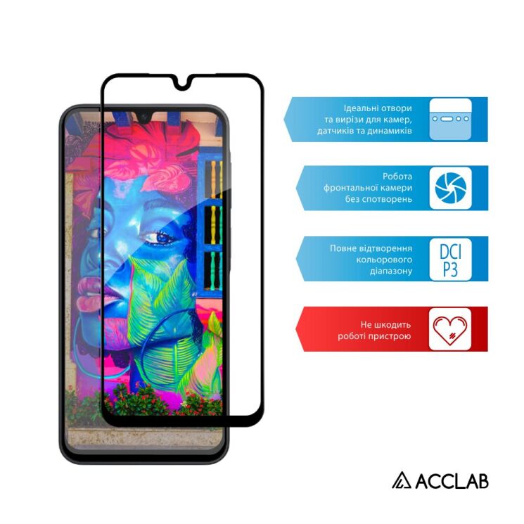 Захисне скло ACCLAB Full Glue для Samsung Galaxy A17 (A175) - Black: фото 5 з 7