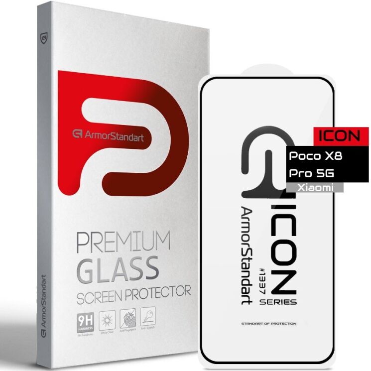 Захисне скло ArmorStandart Icon 5D для Xiaomi Poco X8 Pro - Black: фото 1 з 5