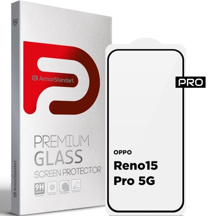 Защитное стекло ArmorStandart Pro 5D для OPPO Reno 15 Pro - Black (405628B) Защитное стекло ArmorStandart Pro 5D для OPPO Reno 15 Pro - Black: фото 1 из 7