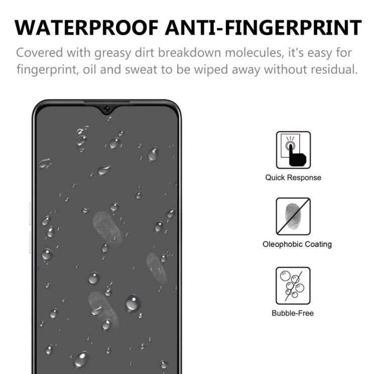 Защитное стекло Deexe Full Glue Coverage для OPPO A73 (2020) - Black: фото 5 из 7