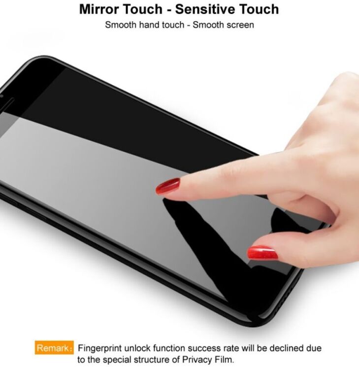 Защитное стекло IMAK Privacy 9H Protect для Xiaomi Poco F7 Pro / Poco F7 Ultra - Black: фото 10 из 12