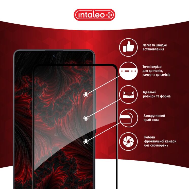 Защитное стекло Intaleo Full Glue для Xiaomi Redmi Note 14S - Black: фото 3 из 8