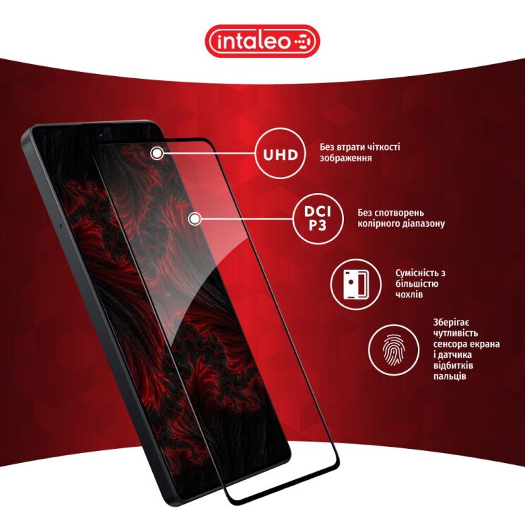 Защитное стекло Intaleo Full Glue для Xiaomi Redmi Note 14S - Black: фото 4 из 8
