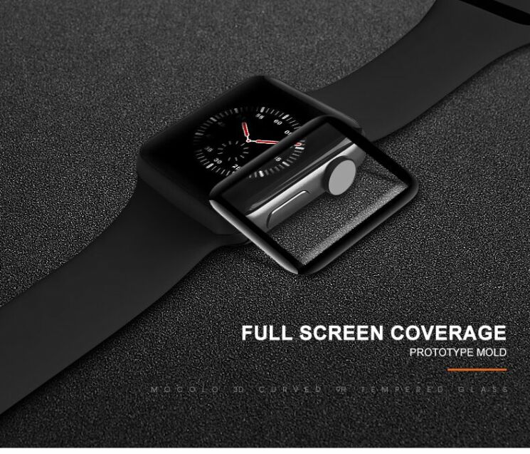 Захисне скло MOCOLO 3D Soft Carbon для Apple Watch 40 mm - Black: фото 6 з 11