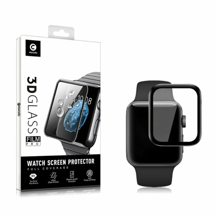 Захисне скло MOCOLO 3D Soft Carbon для Apple Watch 40 mm - Black: фото 1 з 11