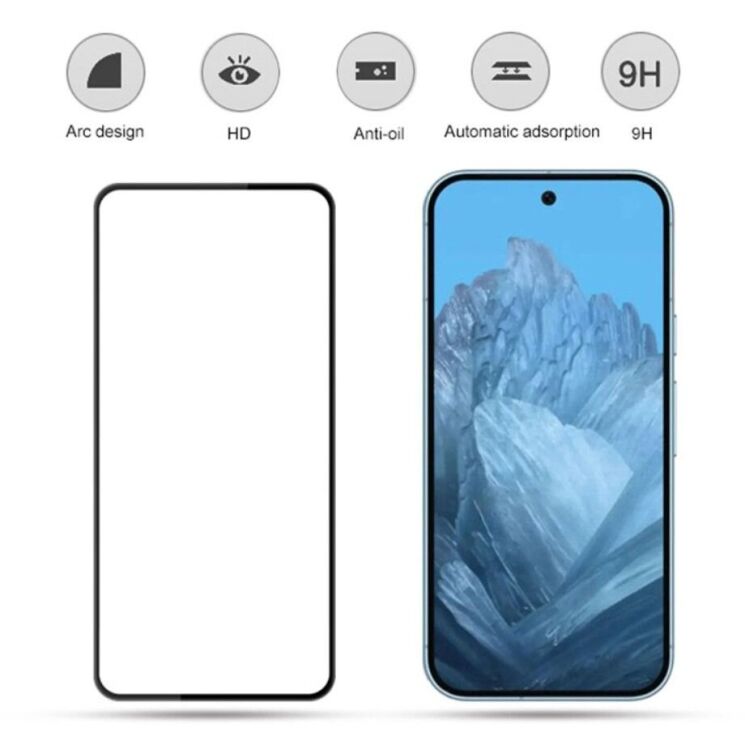 Защитное стекло MOCOLO Full Glue Cover для Google Pixel 9 Pro XL - Black: фото 3 из 8