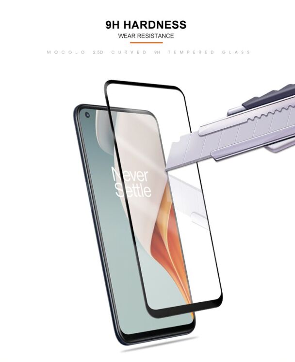 Защитное стекло MOCOLO Full Glue Cover для OnePlus Nord N10 - Black: фото 8 из 9