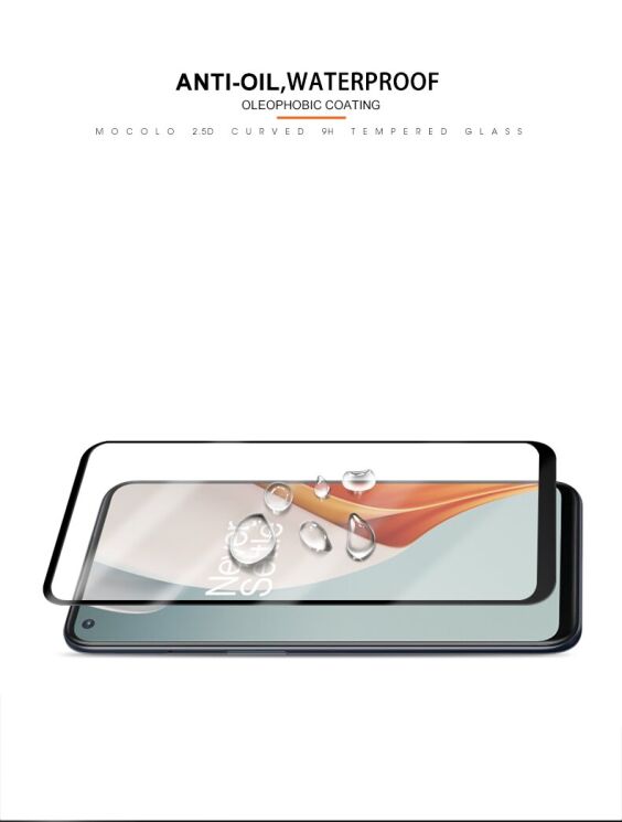 Защитное стекло MOCOLO Full Glue Cover для OnePlus Nord N10 - Black: фото 7 из 9