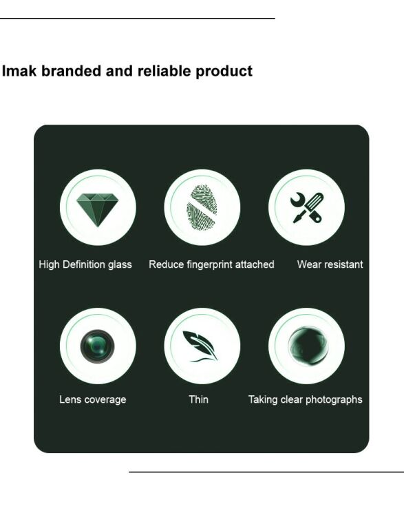 Защитное стекло на камеру IMAK Integrated Lens Protector для Google Pixel 6 Pro - Black: фото 6 из 13
