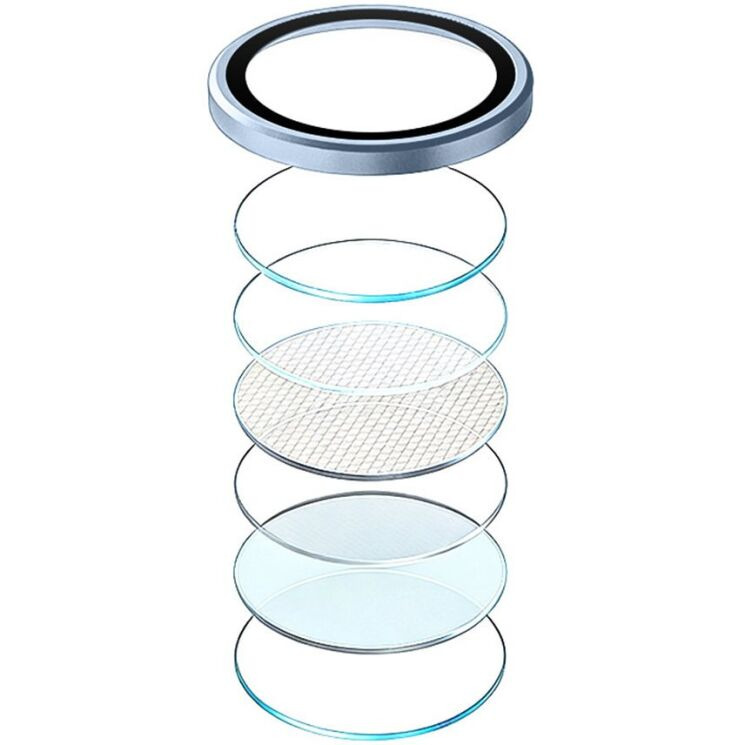 Защитное стекло на камеру RURIHAI Lens Protector для Samsung Galaxy S26 Ultra (S948) - Baby Blue: фото 2 из 6