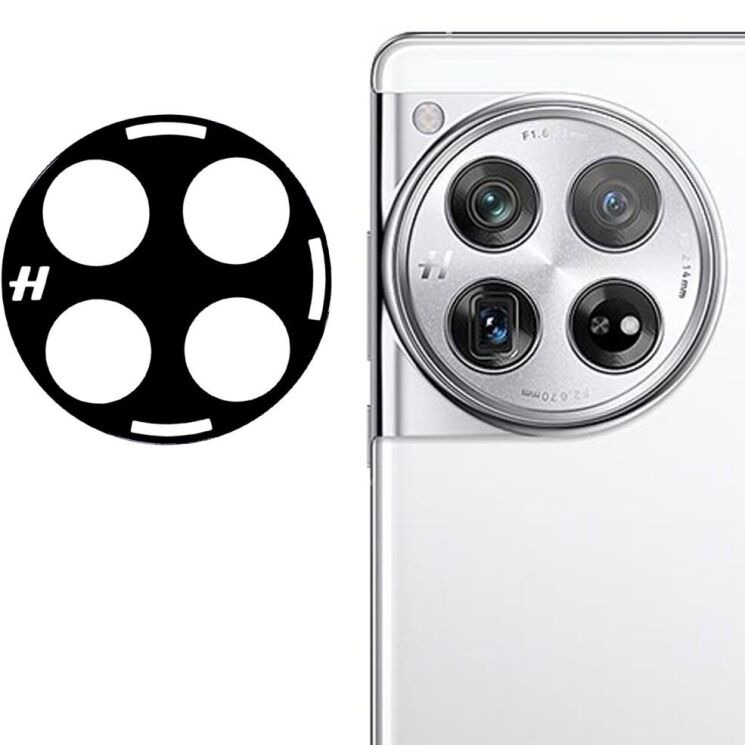Захисне скло на задню камеру Deexe Black Camera Lens для OnePlus 12 - Black: фото 1 з 3