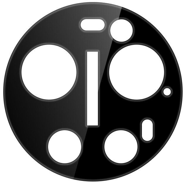 Защитное стекло на заднюю камеру Deexe Black Camera Lens для Xiaomi 17 Ultra - Black: фото 2 из 2