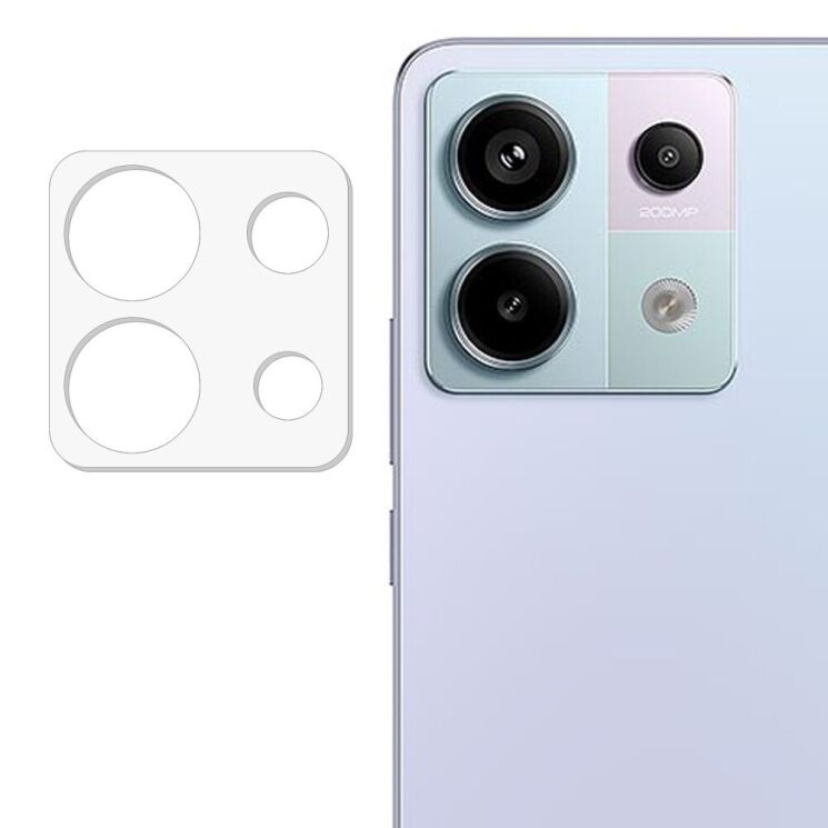 Защитное стекло на заднюю камеру Deexe Lens Protector для Xiaomi Redmi Note 13 Pro 5G / Poco X6: фото 1 из 6