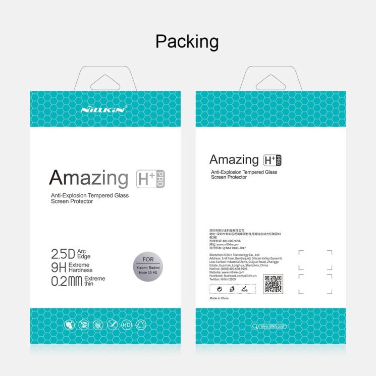 Защитное стекло NILLKIN Amazing H для Xiaomi Redmi Note 10 / Note 10s / Poco M5s - Transparent: фото 18 из 19