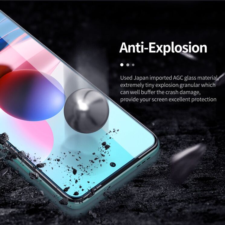 Защитное стекло NILLKIN Amazing H для Xiaomi Redmi Note 10 / Note 10s / Poco M5s - Transparent: фото 8 из 19