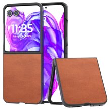 Защитный чехол ABEEL Texture Case для Motorola Razr 50 Ultra - Brown: фото 1 из 6