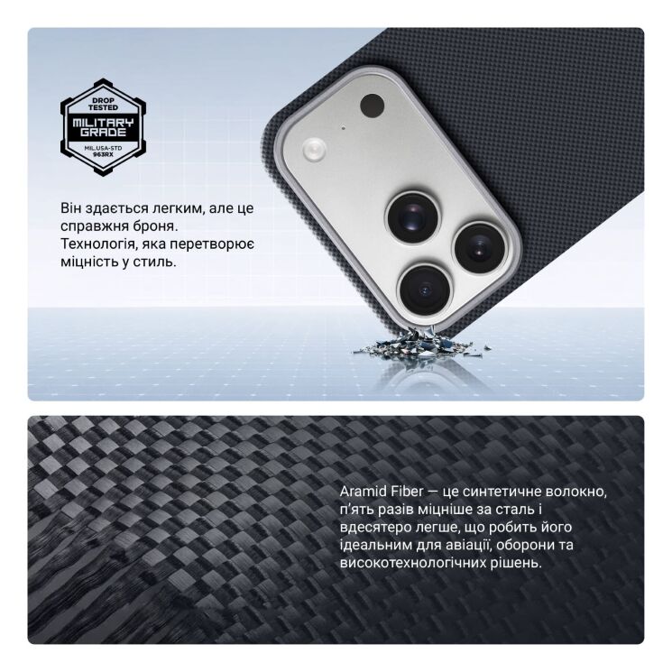 Защитный чехол ArmorStandart BlackIcon Aramid Plain MagCase (FP) для iPhone 18 Pro Max - Black: фото 5 из 10