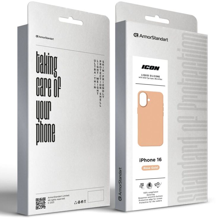 Защитный чехол ArmorStandart ICON MagSafe для Apple iPhone 16 - Rose Gold: фото 2 из 2