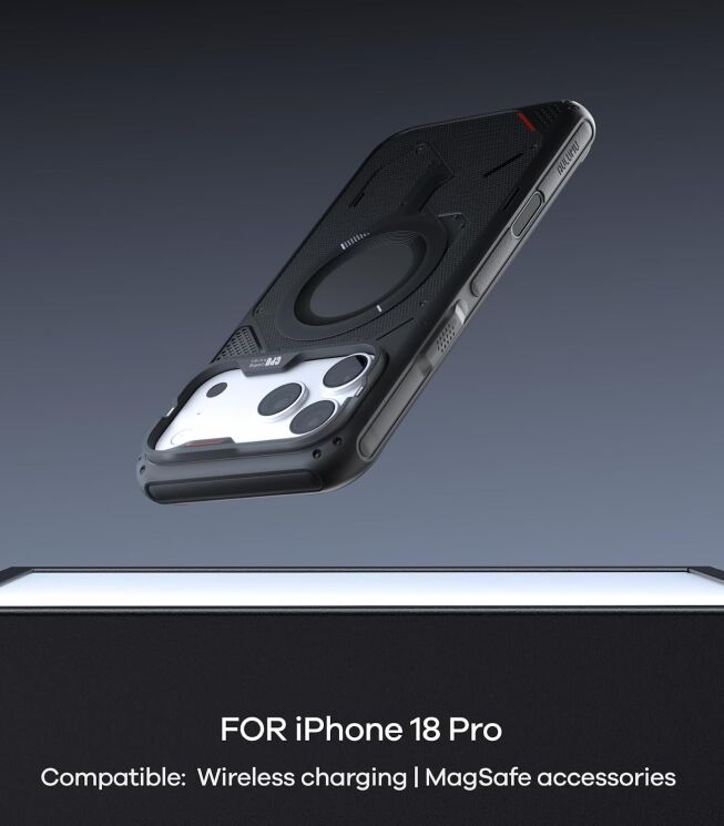 Захисний чохол AULUMU Rugged Outdoor Case для iPhone 18 Pro / 17 Pro - Black: фото 9 з 13
