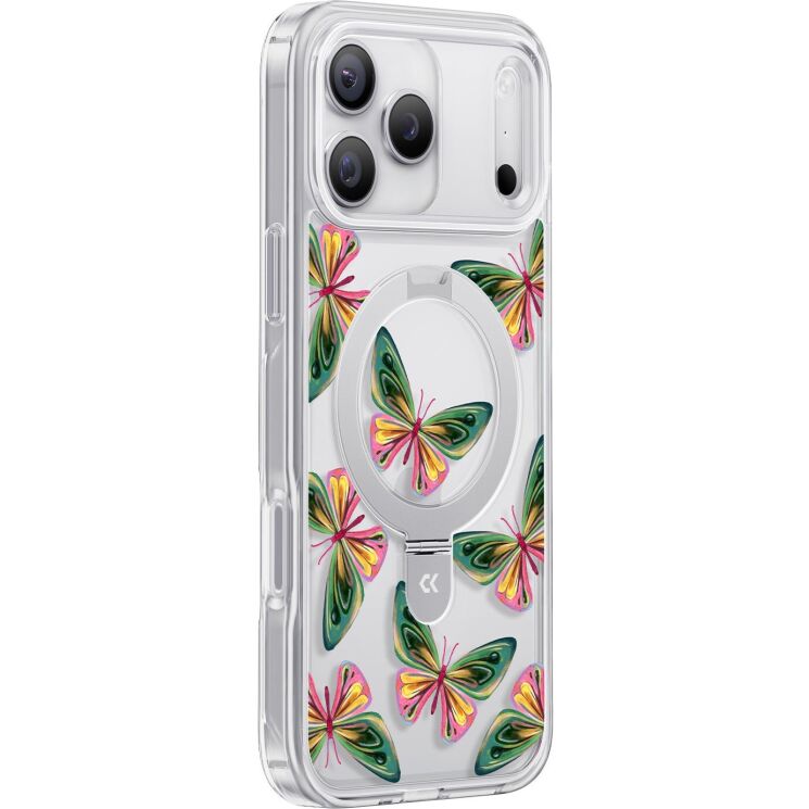 Защитный чехол CASEKOO Floral Series MagSafe для iPhone 17 Pro - Dancing Butterfly: фото 3 из 8