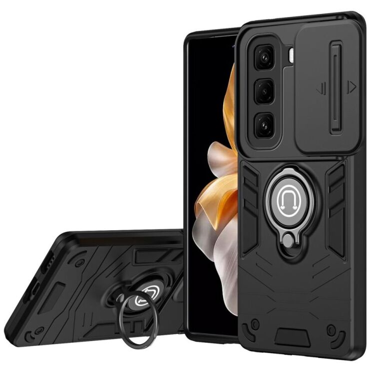 Защитный чехол Deexe Armor MagShield для Infinix Hot 50 Pro Plus - Black: фото 1 из 7