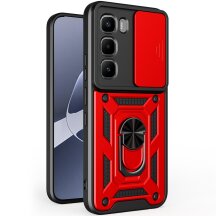 Чохол із захистом камери Deexe Armor Shield для Infinix Hot 60 Pro - Red: фото 1 з 10