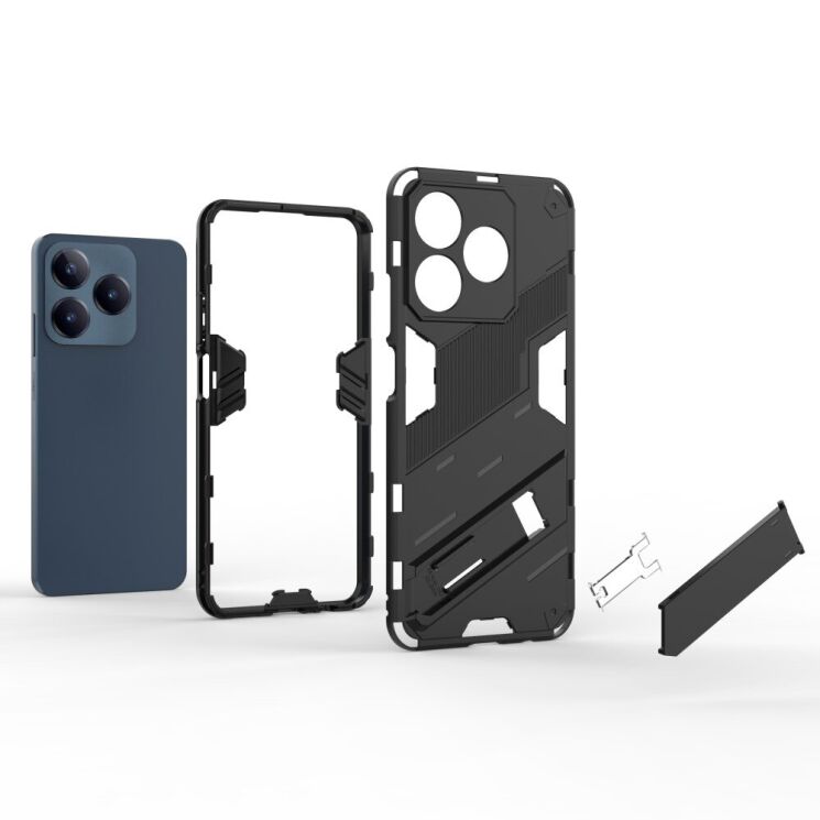 Защитный чехол Deexe Bibercas для Realme C63 / C61 - Black: фото 6 из 7
