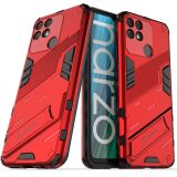Защитный чехол с подставкой Deexe Bibercas для Realme Narzo 50A - Red: фото 1 из 9