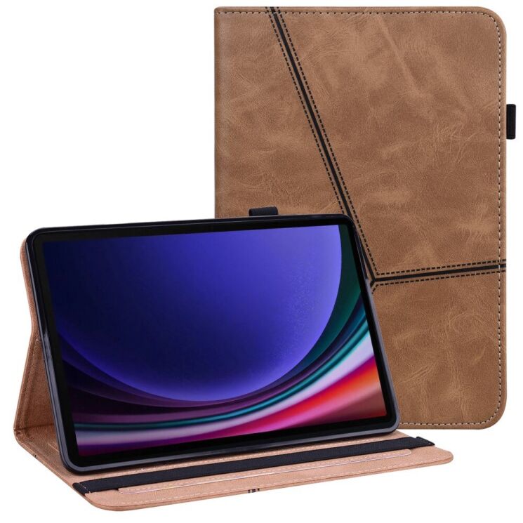Защитный чехол Deexe Business Cover для Samsung Galaxy Tab S9 Plus (X810/816) - Brown: фото 1 из 11
