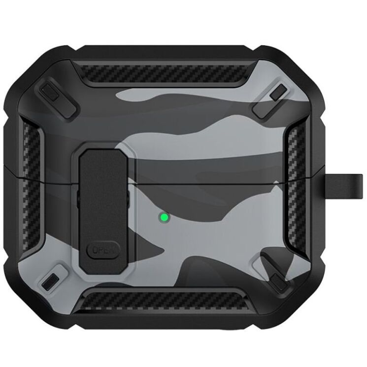 Захисний чохол Deexe Camouflage Case для Samsung Galaxy Buds 3 / Buds 3 Pro - Black: фото 2 з 11