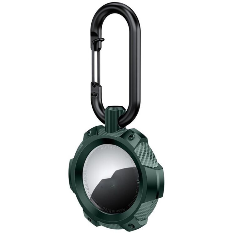 Защитный чехол Deexe Carbon Clip для Apple AirTags - Olive Green: фото 1 из 5