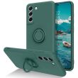 Защитный чехол Deexe Color Shell для Samsung Galaxy S21 FE (G990) - Blackish Green (240206DG)