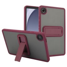 Защитный чехол Deexe Crystal Kickstand для Samsung Galaxy Tab A9 (X110/115) - Wine Red: фото 1 из 12