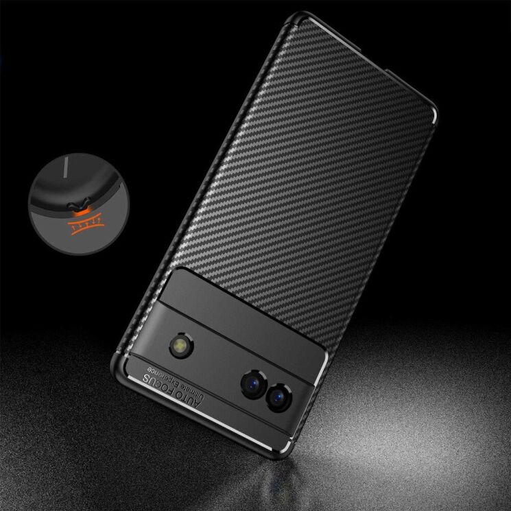 Захисний чохол Deexe Fusion для Google Pixel 6a - Black: фото 3 з 8