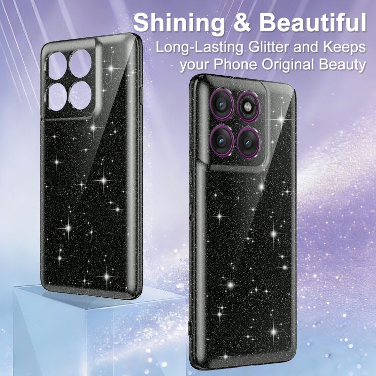 Защитный чехол Deexe Glitter Case with MagSafe для Motorola Edge 60 / Edge 60 Fusion - Blue: фото 5 из 7