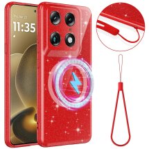 Защитный чехол Deexe Glitter Case with MagSafe для Motorola Signature - Red: фото 1 из 7