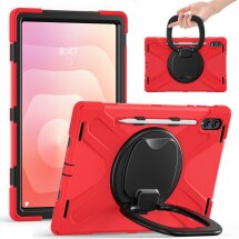 Защитный чехол Deexe Hand Grip для Samsung Galaxy Tab S12 Ultra / S11 Ultra (X930/X936) - Red: фото 1 из 10